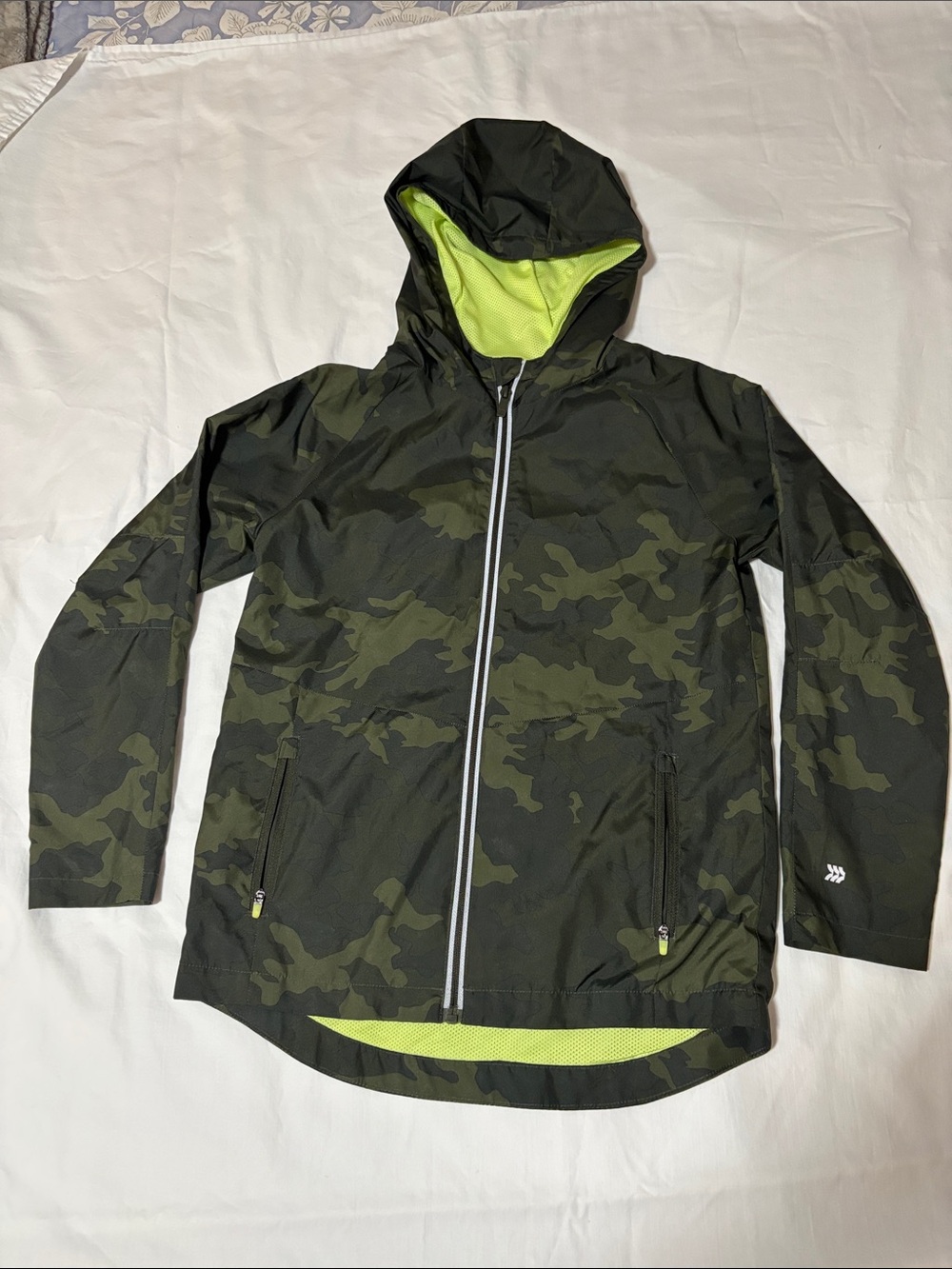 all in motion Camo Raincoat with Lime Interior